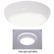 Ansell Disco Slim Halo LED - Integral Microwave Sensor And Emergency Corridorfunction - 13W Cool White