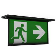 Ansell Razzo LED Lithium Recessed Exit Sign 4.5w Black