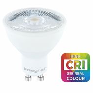 Integral LED ILGU10DC079 7W Warm White 2700k GU10 LED GU10 Lamp Bulb CRI95 380lm Dimmable