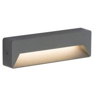 ML Accessories RWL5A Anthracite Rectangular LED Outdoor Wall Guide Light Warm White IP54 5W
