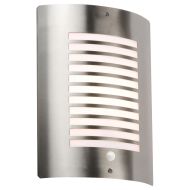 ML Knightsbridge NH028S Stainless Steel E27 Outdoor Wall Light Fixture with PIR IP44 40W 230V