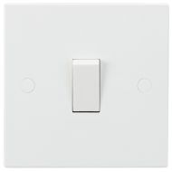 ML Knightsbridge SN1200 (10 PACK) Square Edge White Plastic 1 Gang Intermediate Plate Light Switch 10A
