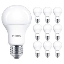 10 Pack Philips CorePro LEDbulb ND 11-75W A60 E27 827