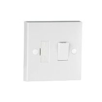 ML Knightsbridge SN6300 (10 PACK) Square Edge White Plastic Switched Fused Connection Spur Unit 13A
