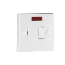 ML Knightsbridge SN6300N (10 PACK) Square Edge White Switched Fused Connection Spur Unit with Neon 13A