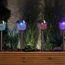 Colour Changing Solar Powered Mesh Stake Lights 