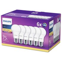 Philips CorePro LEDbulb ND 11-75W A60 E27 827 6 pack