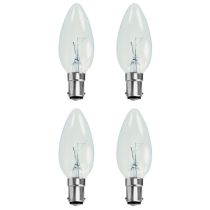 60W SBC Clear Candle 35mm Pack of 4