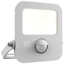Ansell Zion LED Polycarbonate Floodlight - PIR - 10W Cool White - White