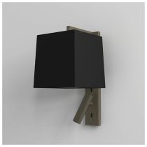 Astro Ravello Bronze with Black Tapered Square Shade LED Reading Light