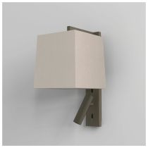 Astro Ravello Bronze with Putty Tapered Square Shade LED Reading Light