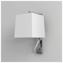 Astro Ravello Polished Chrome with White Tapered Square Shade LED Reading Light