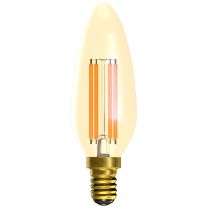 BELL Lighting 01454 4W SES/E14 Vintage Dimmable Candle LED Lamp, Amber, 2000K Warm White