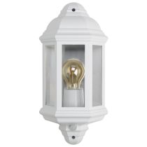 Bell Lighting Retro Vintage Half Lantern - White, PIR, IP54