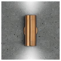 BELL Luna GU10 Up/Down Wall Light - IP65, Copper (lamp not included)