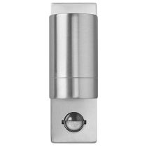 BELL Luna GU10 Fixed PIR Wall Light - IP54, Stainless Steel (lamp not included)