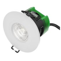 Bell Lighting 6W Firestay LED Oversize Downlight - White/Satin, Dim, 3000K