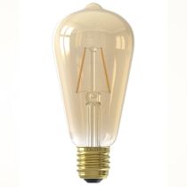 Calex Filament LED Rustic Lamp 240V 6W E27 2100K Gold Dimmable