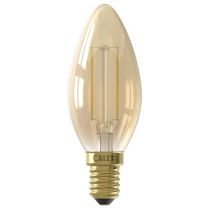 Calex LED Filament Candle Lamp 240V 2W E14 B35 Gold 2100K