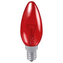 Crompton 40W SES Candle 35mm FireGlow Laquered Red