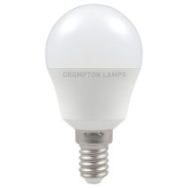 Crompton 11526 LED Round Thermal Plastic Opal 5.5W 2700K SES - E14