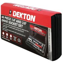 DEKTON 40 PIECE 1/4 INCH AND 3/8 INCH DRIVE SOCKET SE DT85110