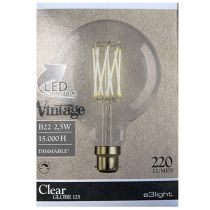 E3Light Vintage 2.5W Dimmable LED 125mm Globe BC/B22