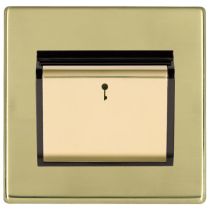 Hamilton Hartland CFX Polished Brass Hotel Key Card Switch Black Trim and Polished Brass Insert