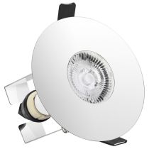 Integral Evofire Polished Chrome Round Fire-Rated Downlight With Insulation Guard