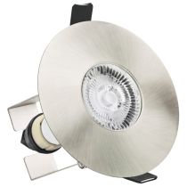 Integral LED Satin Nickel  Round 70-100mm Cut-Out Fire-Rated Downlight With Insulation Guard