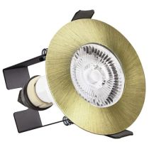 Integral LED Antique Brass Round Fire-Rated Downlight With Insulation Guard