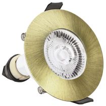 Integral LED Antique Brass Round Fire-Rated Downlight 