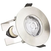 Integral LED Satin Nickel Round Fire-Rated Downlight with Insulation Guard