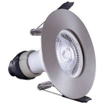 Integral LED ILDLFR70D002 Satin Nickel Round Fire-Rated IP65 Downlight with GU10 Lampholder