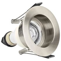 Integral LED Satin Nickel Round Recessed Fire-Rated Downlight
