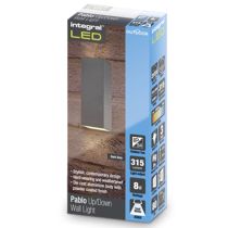 Integral Outdoor Pablo 8W 4000K 315lm IP54 Wal Light Integral Outdoor Pablo 8W 4000K 315lm IP54 ILDEA025