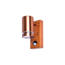 Integral Outdoor Stainless Steel Down Wall Light PIR IP54 1 X GU10 Copper