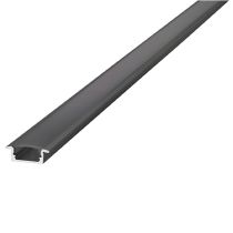 Integral Recessed Black LED Profile 23.2x7.9x1000mm Frosted Diffuser