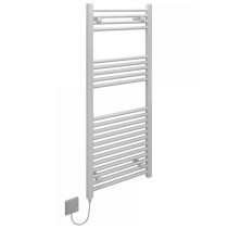 Kudox Straight Standard 400W Electric Ladder Towel Rail - White