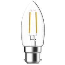 Megaman LED B22 Clear Filament Dimmable Candle 4.2W Warm White