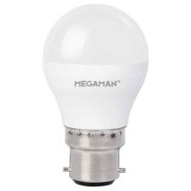 Megaman LED B22 Opal Dimmable Golfball 5.5W Warm White