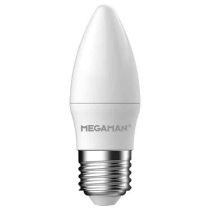 Megaman LED E27 Opal Dimmable Candle 5.5W Warm White