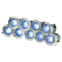 ML Knightsbridge KIT16B Stainless Steel Mini LED Ground Light Kit Blue LEDs IP65 0.2W x10 230V