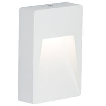 ML Accessories RWL2W White Rectangular LED Outdoor Wall Guide Light Warm White IP54 2W