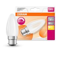 Osram Frosted Candle 5W(40W) 2700K B22 Dimmable