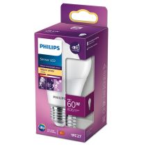 Philips Consumer Dusk To Dawn Motion Sensor LED 8W GLS/A60 E27 827 Bulb