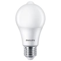 Philips Consumer Dusk To Dawn Motion Sensor LED 8W GLS/A60 E27 827 Bulb