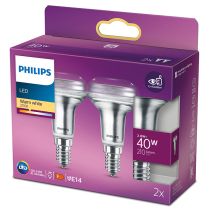 Philips Consumer LED 2.8w R50 SES/E14 827 Bulb 2 Pack