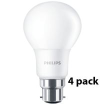 Philips CorePro LEDbulb ND 8-60W A60 B22 827 - 4 Pack