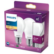 Philips CorePro LEDbulb ND 8-60W A60 E27 827 - 2 pack
